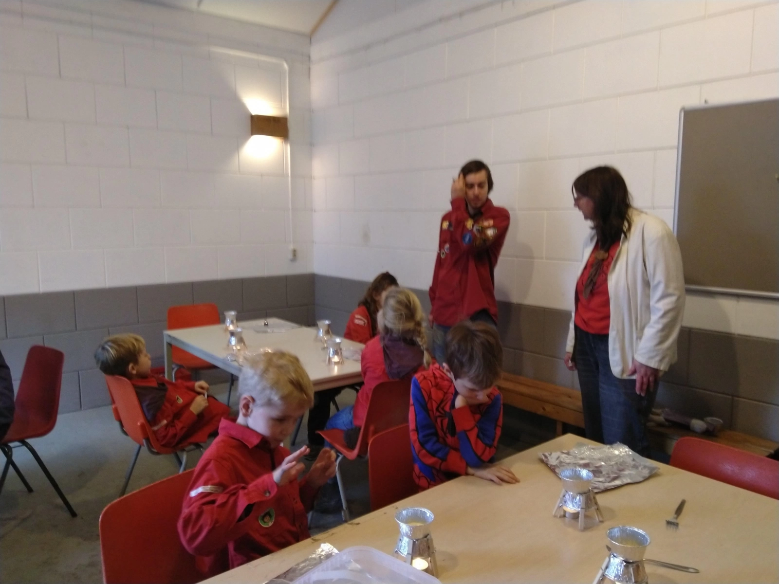 Koken op een waxinelichtje