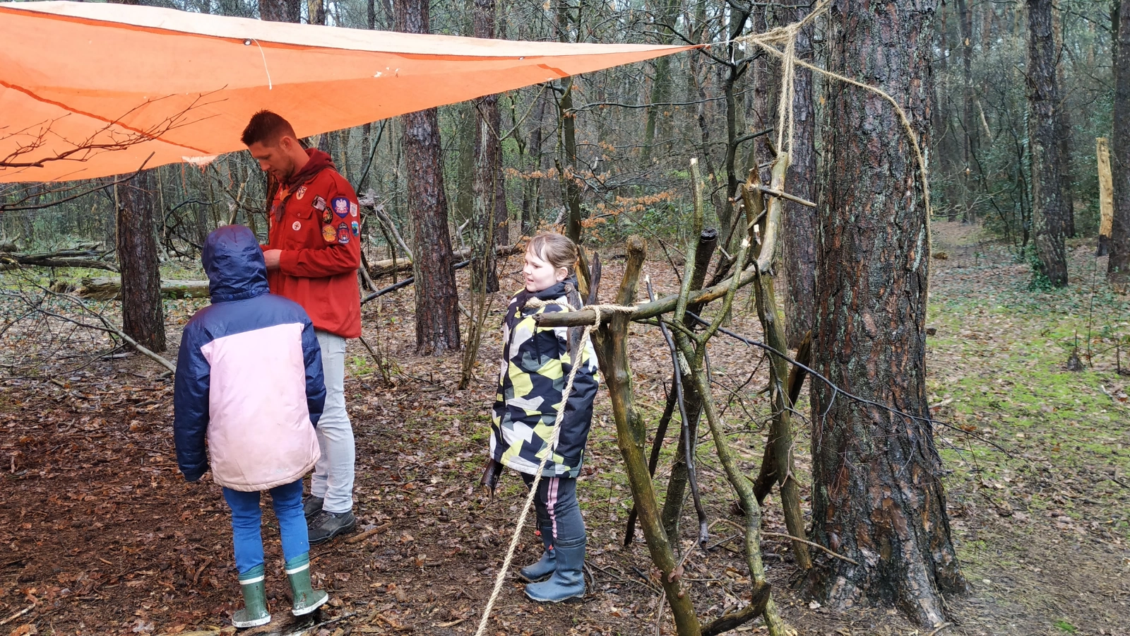 Hutten schieten en pijlen bouwen Hutten schieten en pijlen bouwen