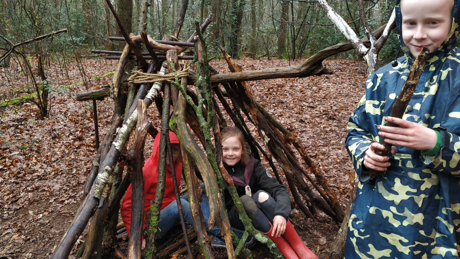 Hutten schieten en pijlen bouwen Hutten schieten en pijlen bouwen