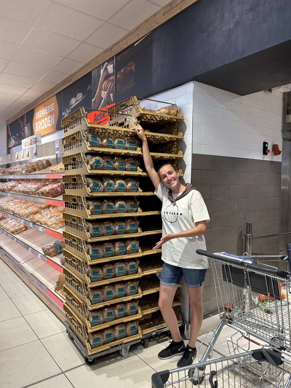 De supermarkt was voorbereid op onze komst!