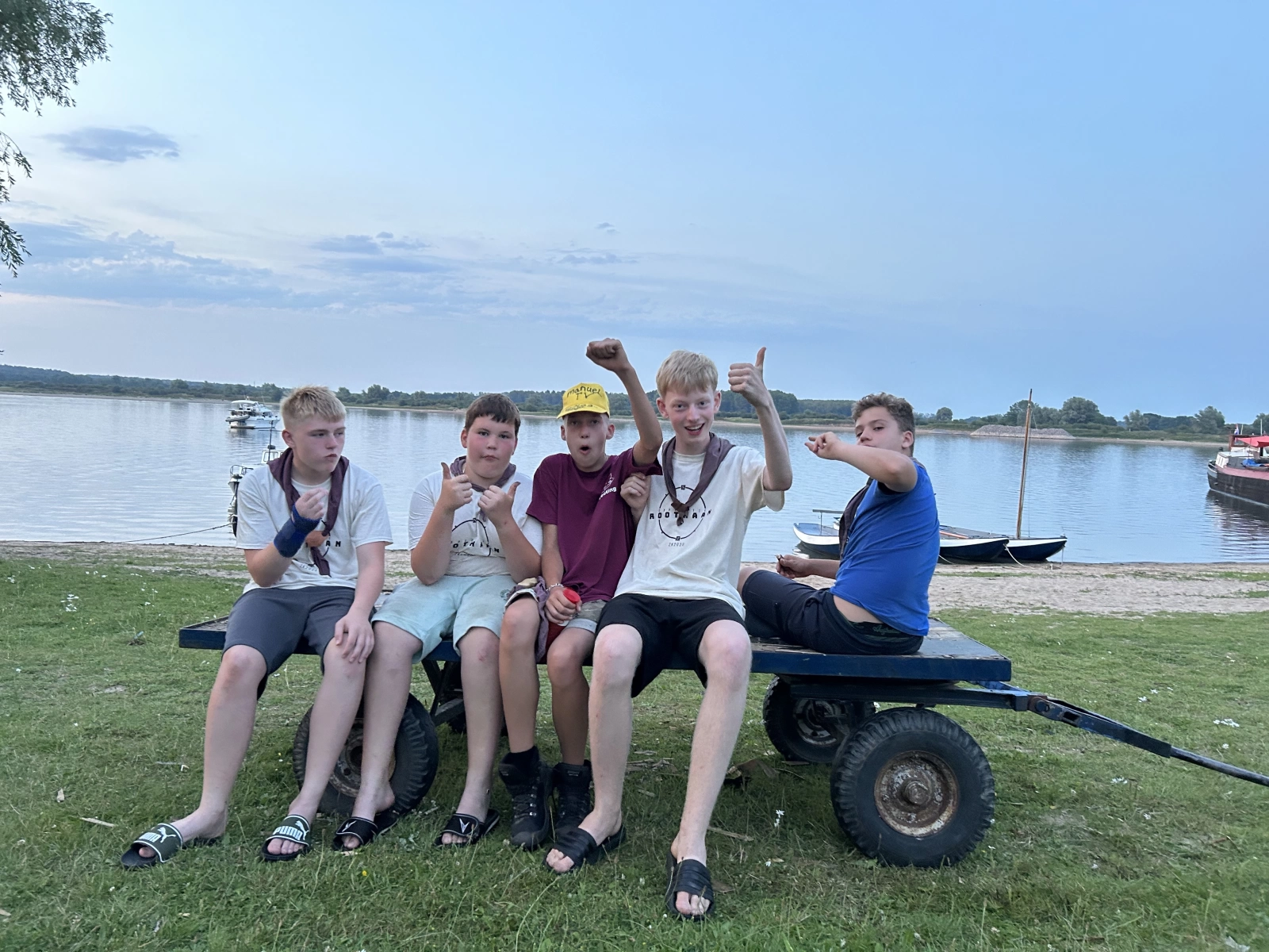 Aangekomen op het terrein