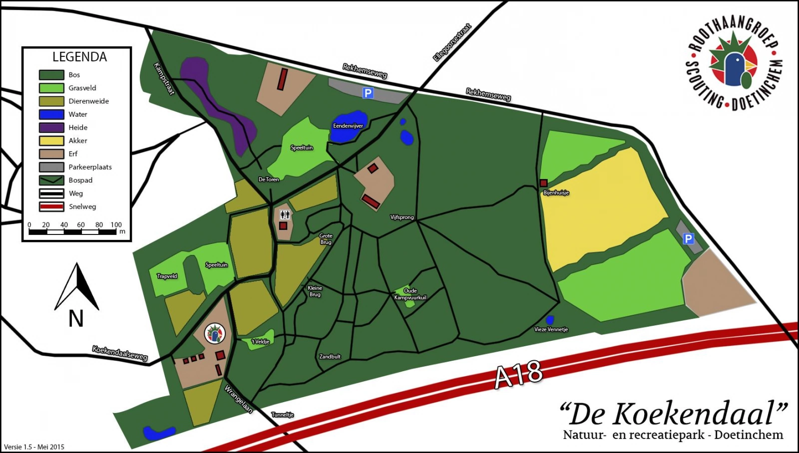 Kaart van de Koekendaal