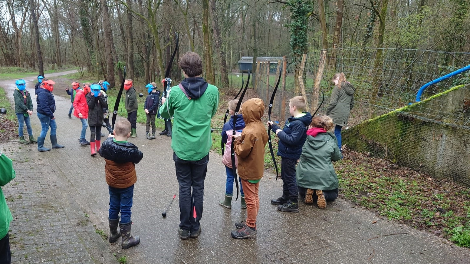 Hutten schieten en pijlen bouwen Hutten schieten en pijlen bouwen