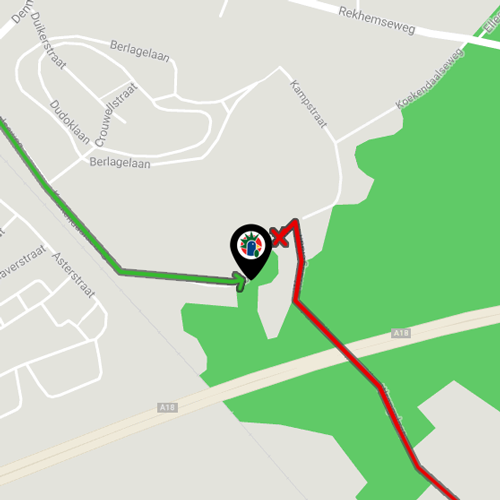 Aanrijroute met de auto Aanrijroute met de auto